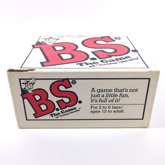 Vintage Party Game B.S. The Game of Being Sneaky Bluffing 1986 Complete TDC - Picture 3 of 5